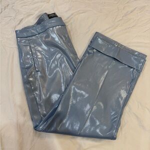 Vintage Y2K bisous bisous shiny blue pants